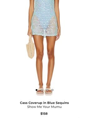 Show Me Your Mumu Cass Coverup in Blue Sequins